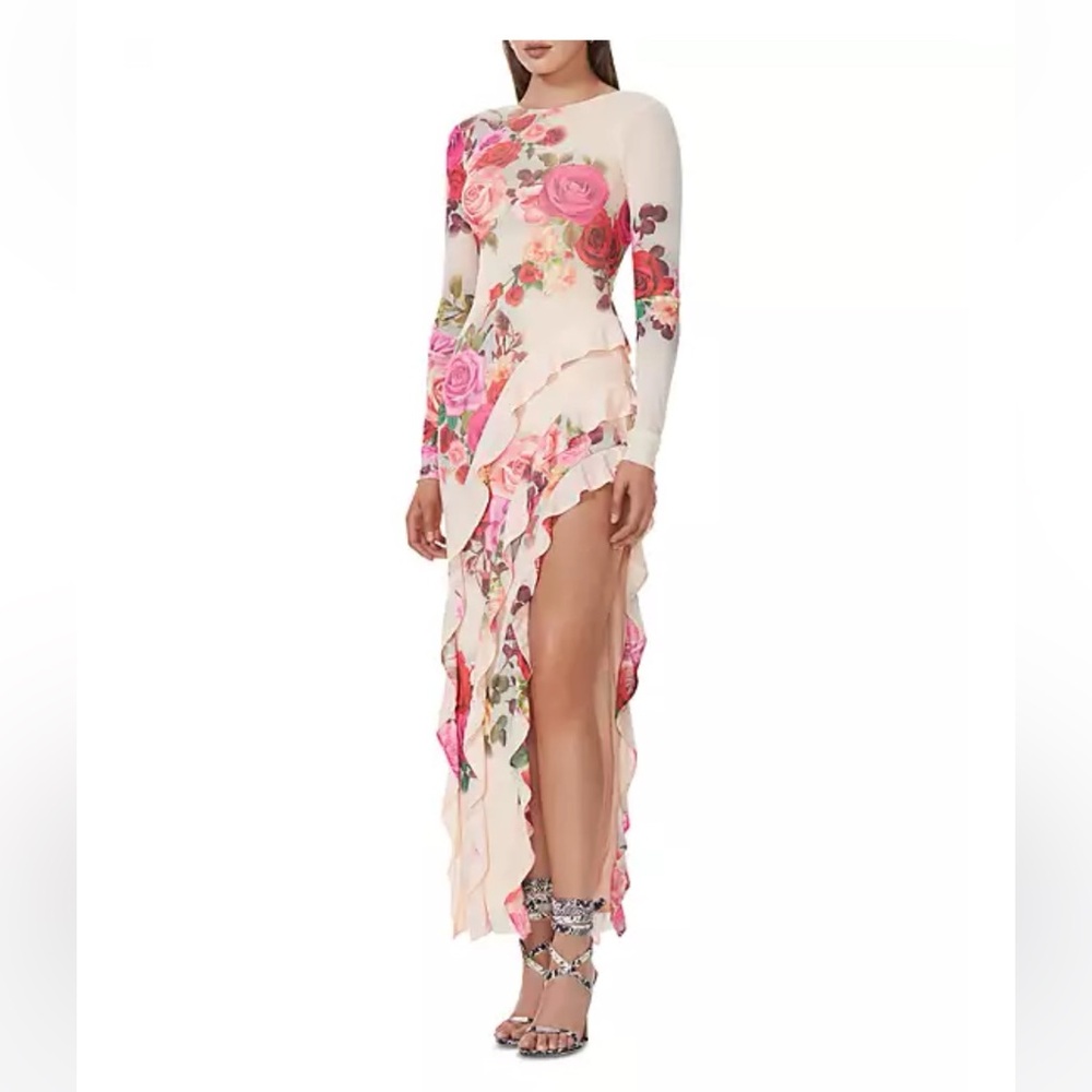 AFRM Jackie floral ruffled low back Maxi Dress Large